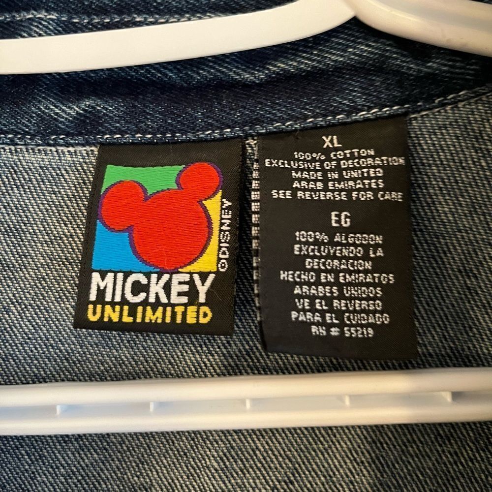 Vintage 90s Jerry Leigh Mickey Unlimited Disney Jean Jacket - Picture 7 of 13